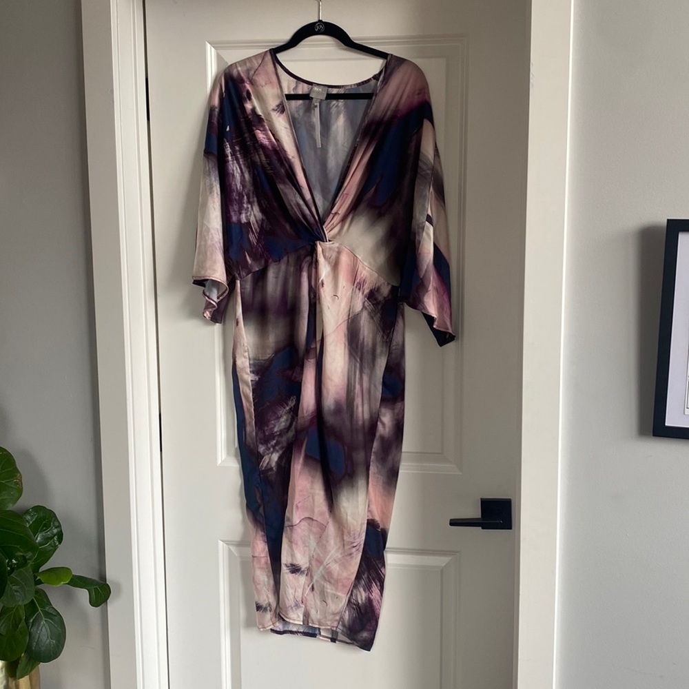 Knot Front Kimono MIDI Dress ASOS
